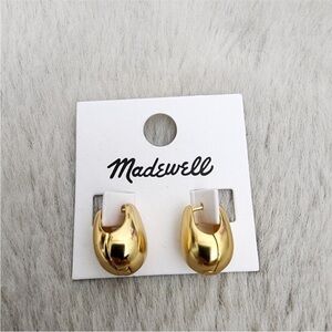 NEW Madewell Vintage Gold Droplet Huggie Hopp Teardrop Earrings